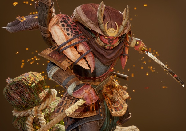 Feudal Japan: The Shogunate! Samurai Crab by #MelanBarba