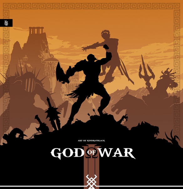 Kratos Minimalism by #RomanKondratenko