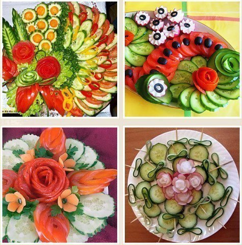 Прекрасные идеи овощной нарезки