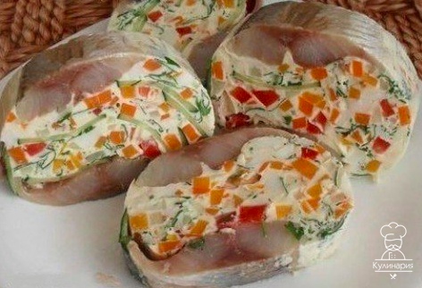 Красивая и вкусная закуска из сельди