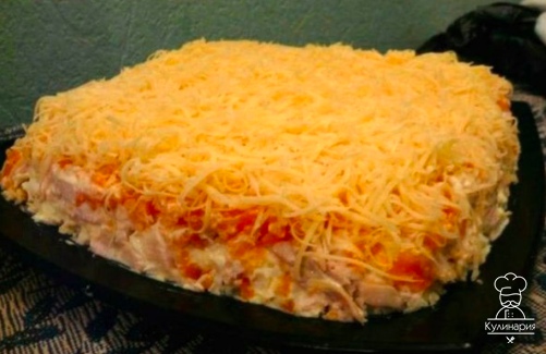 Салат  с копчёной грудкой