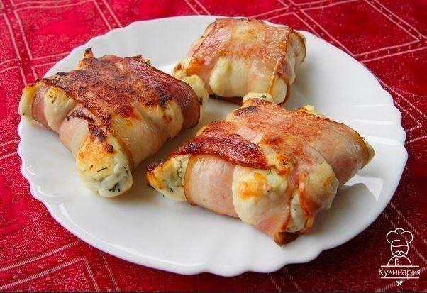 ТВОРОЖНЫЕ БОМБОЧКИ В БЕКОНЕ
