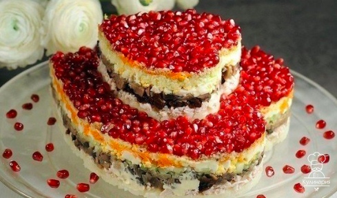 Красивый слоеный салат - 