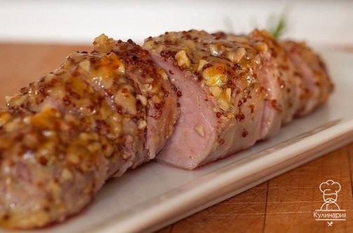 Свиная вырезка в меду и горчице 