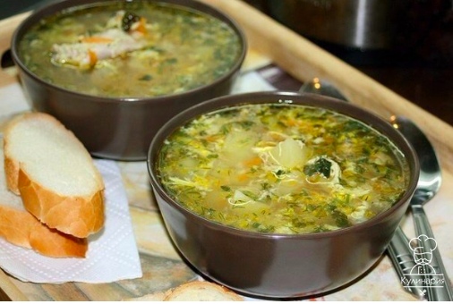 Куриный суп с яйцом