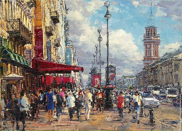 Интересно, останутся ли картины современных авторов, которые запечатлят Невский проспект пешеходным) * 