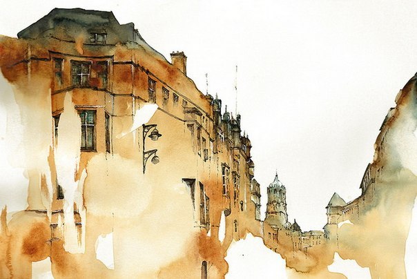 Sunga Park – талантливая дизайнер и иллюстратор из Южной Кореи. Ее страсть – это акварельная живопись. Приглушенные краски, плавные линии – все в ее работах дышит спокойствием и теплом. Sunga Park любит рисовать здания, шедевры архитектуры, которые ей довелось увидеть в разных уголках планеты. 