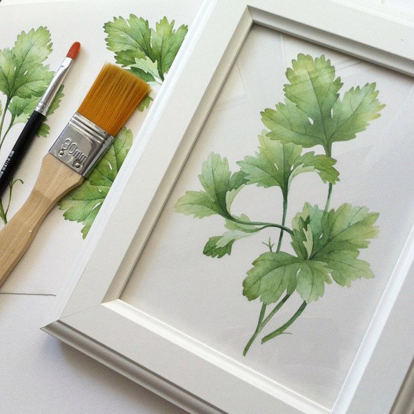 Наталья Тюлькина – художник-иллюстратор из Москвы. Она пишет акварелью картины с фруктами и растениями, а также создает паттерны для интернет-журналов о еде и рекламные фуд-иллюстрации.