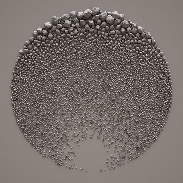 Giuseppe Randazzo, вдохновленный работами британского художника Richard Long, который заполняет одинокие пейзажи каменными образцами, создал свои 3d скульптуры. Он признает, что его версия более простая и ленивая.