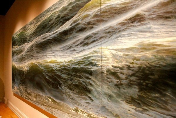 Американский художник, серфингист и путешественник Рэн Ортнер (Ran Ortner) рисует гиперреалистичные океанские просторы масляными красками.