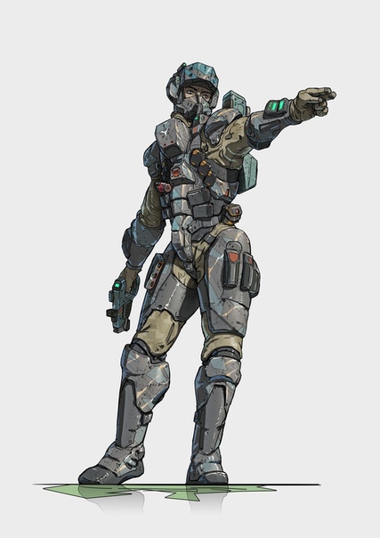 Sci-fi characters design by #VasiliyKovpak