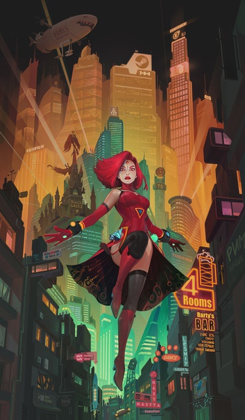 Neon Lights Lina by #IgorArtyomenko