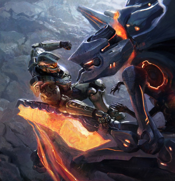 Halo 4 Knight fight by #JohnWallinLiberto