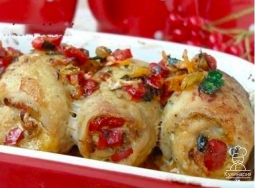 Свиные рулетики с начинкой в мультиварке 