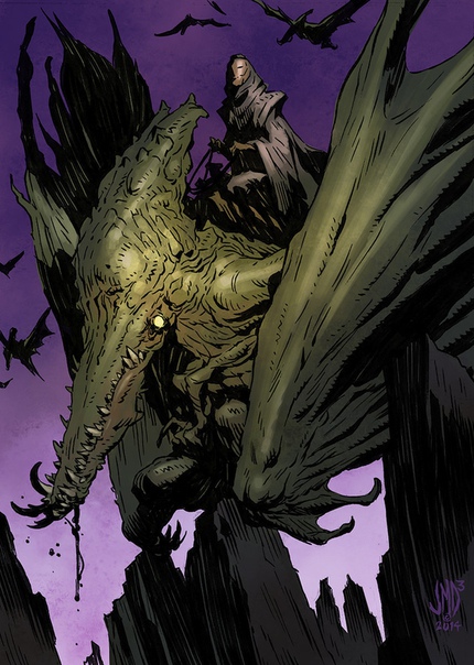 Cthulu card game art by #JamesDaly