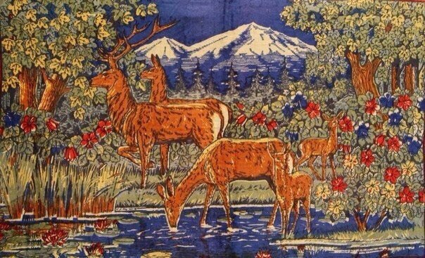 А у вас жили олени на стене)