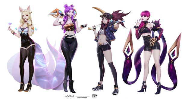 K/DA - Official Concept Art from League of Legends