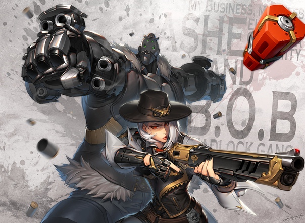 Overwatch - Ashe & B.O.B by #HICHI
