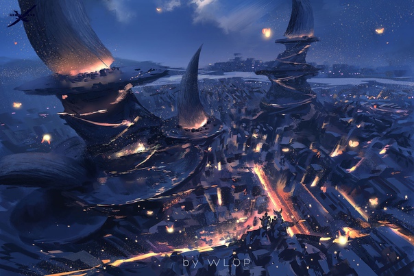 WaterLight City by #WLOP