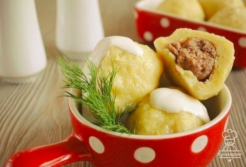 Клецки с мясом, очень просто и вкусно! 