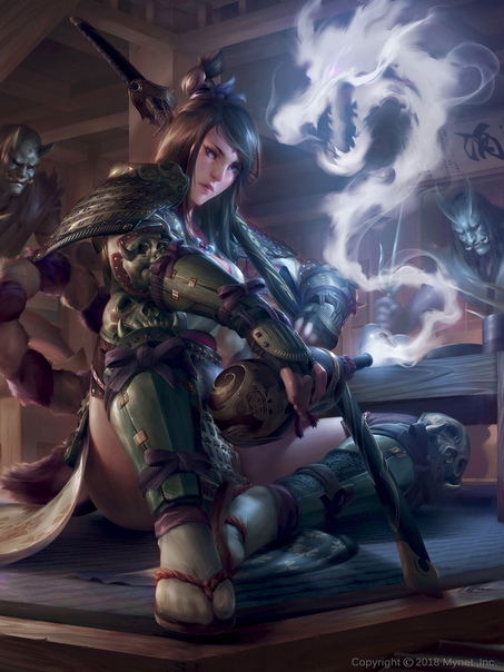 Gourd Dragon and Ronin Woman by #JusticeWong